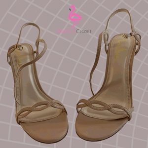 Lulus, Size 8 1/2, Nude High Heels Sandal